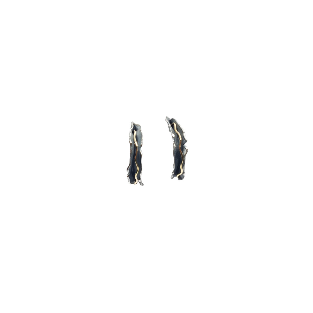 Pendientes de Aro de oro amarillo y plata