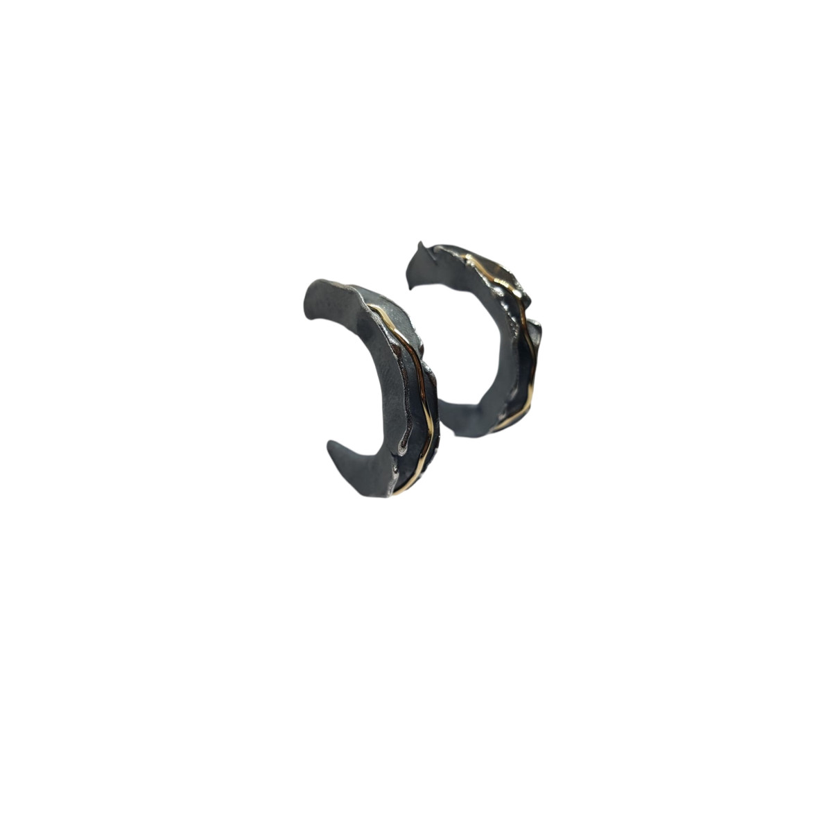 Pendientes de Aro de oro amarillo y plata