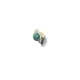 Anillo de plata y oro con malaquita