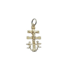 Cruz de caravaca de oro amarillo