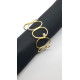 Pulsera de plata chapada en oro amarillo y perla natural cultivada