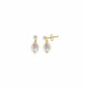 Pendientes de plata chapada con perlas naturales