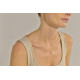 Collar de plata chapada y perla natural