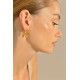 Pendientes de plata chapada con forma de aro