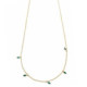 Collar de plata chapada con circonitas verdes