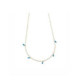 Collar de plata chapada con circonitas azules