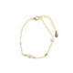 Pulsera de plata chapada con perlas naturales