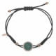 Pulsera de plata con circonitas verdes y blancas