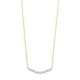 Collar de plata chapada con circonitas blancas y perlas naturales