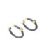 Pendientes de plata y oro con diamante