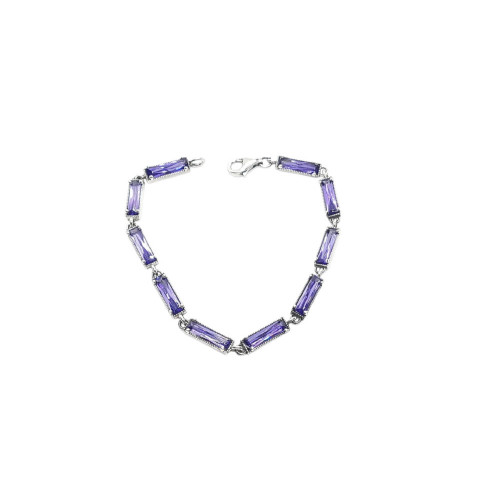 Pulsera de plata con circonitas
