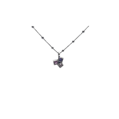 Collar de plata con circonitas