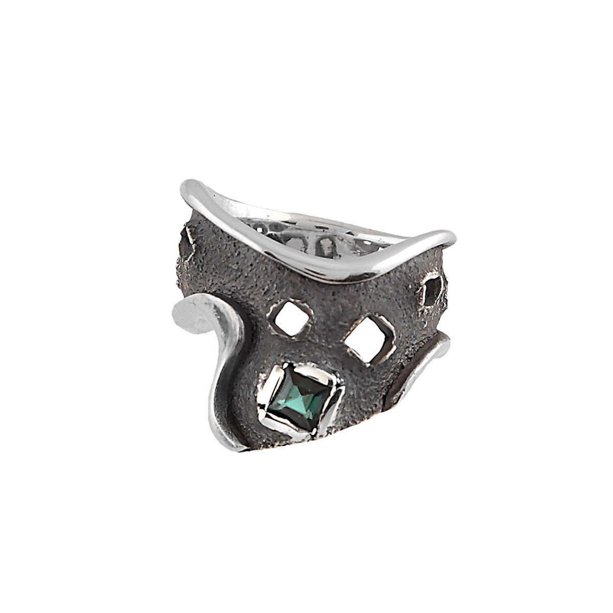 Anillo de plata con turmalina