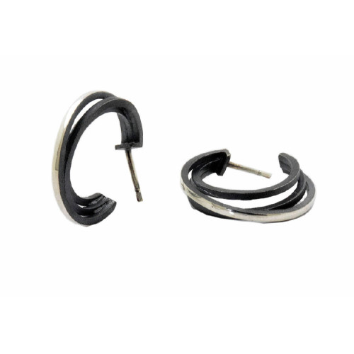 Pendientes de plata estilo aros