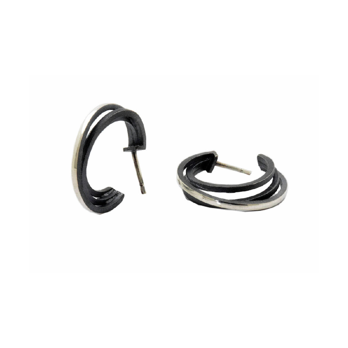 Pendientes de plata estilo aros