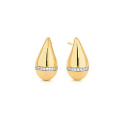 Pendientes de oro amarillo con diamantes