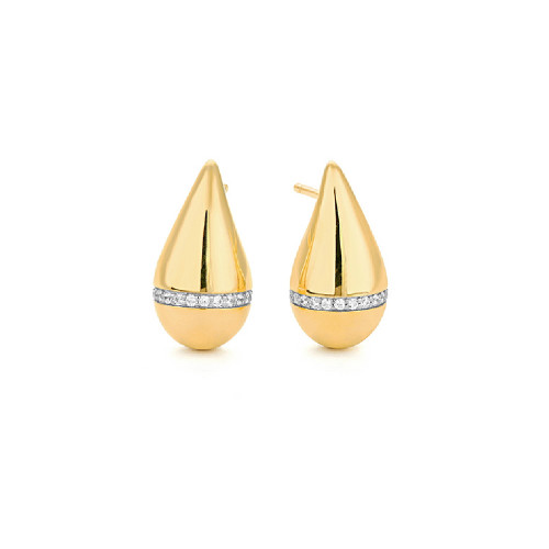 Pendientes de oro amarillo con diamantes