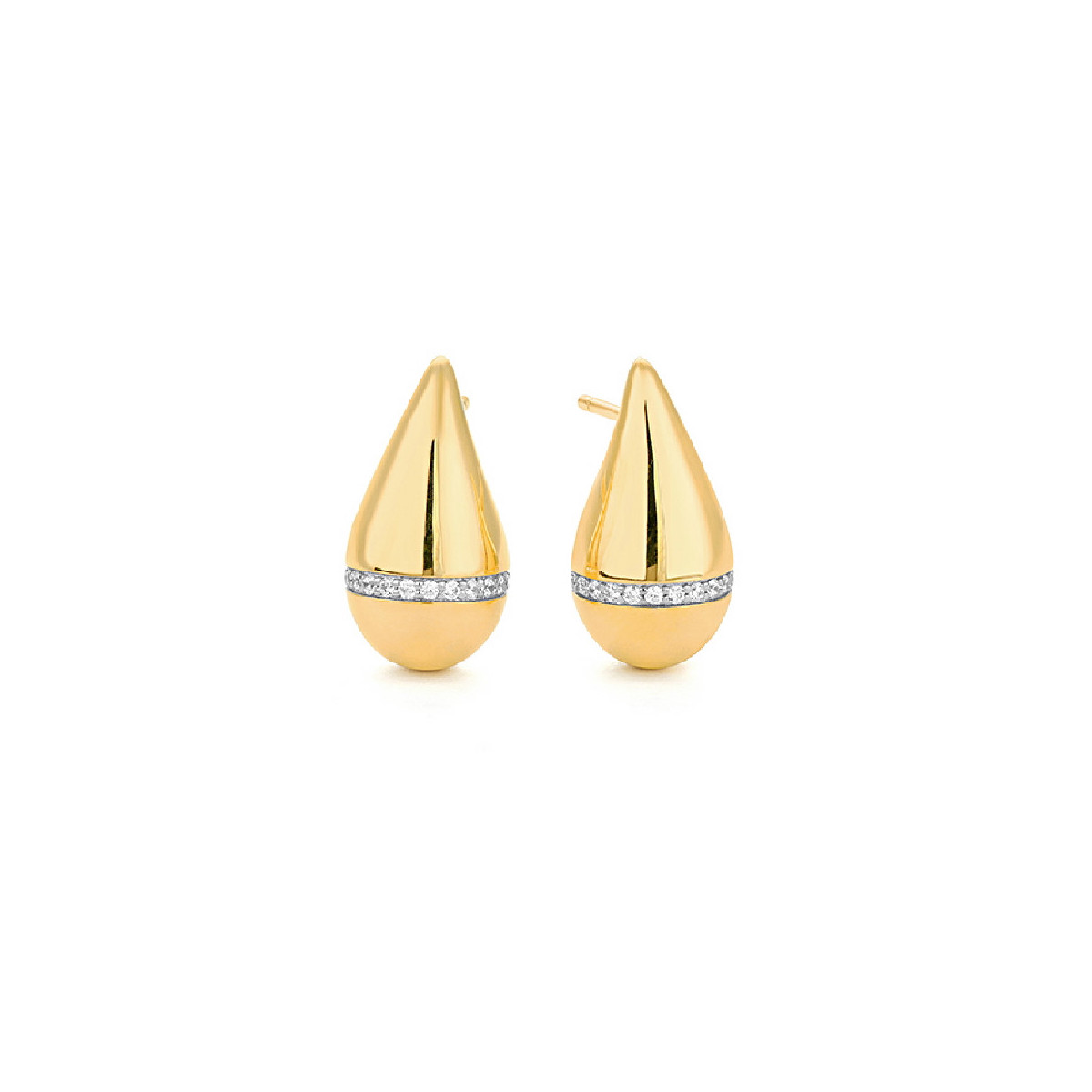 Pendientes de oro amarillo con diamantes