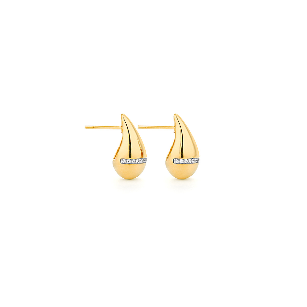 Pendientes de oro amarillo con diamantes