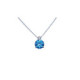 Gargantilla de oro blanco topacio azul y diamante