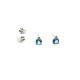 Pendientes de oro blanco, topacio azul y diamantes