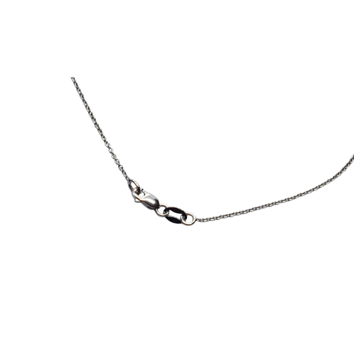Gargantilla de oro blanco topacio azul y diamante