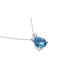 Gargantilla de oro blanco topacio azul y diamante