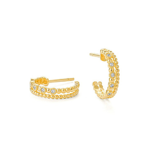 Pendientes de oro con diamantes