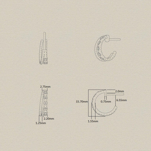 Pendientes de oro con diamantes