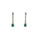 PENDIENTES DE ORO AMARILLO con DIAMANTE y esmeralda