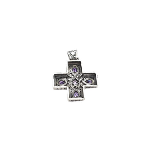 CRUZ DE plata con circonitas