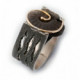 Anillo de plata y oro con Amonite