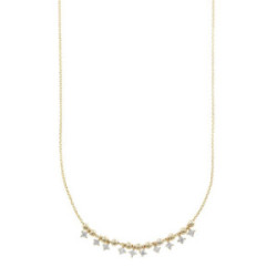 Collar de plata chapada con circonitas blancas
