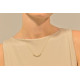 Collar de plata chapada con circonitas blancas