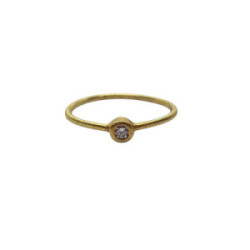 Anillo de Compromiso de Oro amarillo y diamante