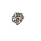 Anillo de plata con circonitas marrones