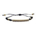 Pulsera estilo Rivière de plata con macramé y circonitas