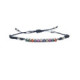 Pulsera estilo Rivière de plata con macramé y circonitas