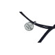 Pulsera de plata con macramé y circonitas