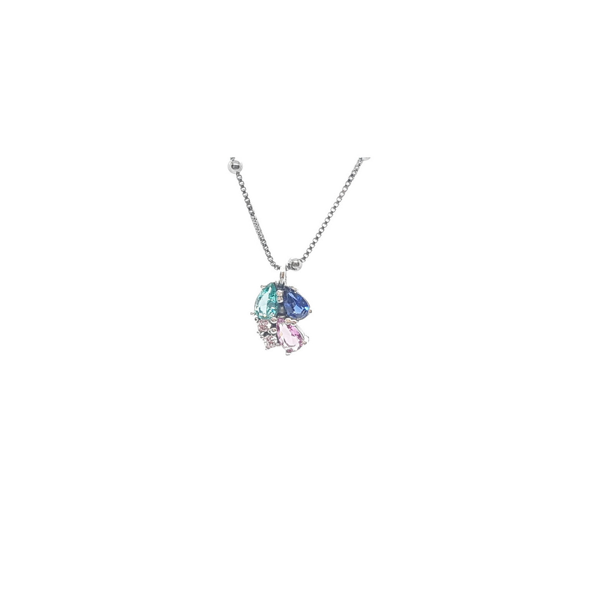 Collar de plata con circonitas