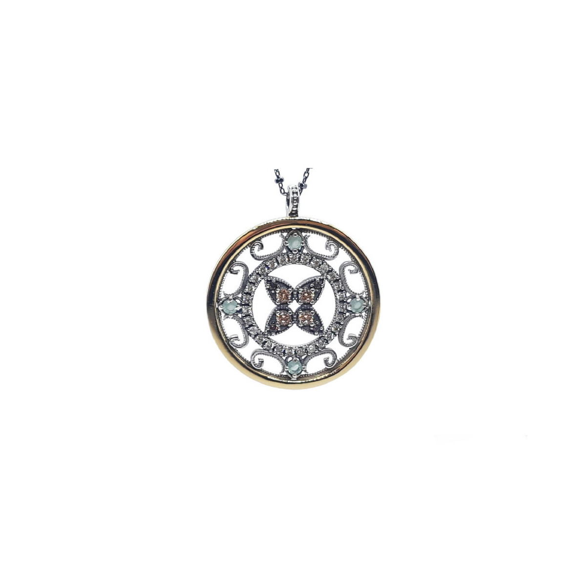 Collar de plata con circonitas