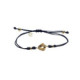 Pulsera de plata chapada con macramé
