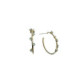 Pendientes de plata estilo aros con baño chapado y circonitas Pendientes de plata estilo aros con baño chapado y circonitas