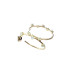 Pendientes de plata estilo aros con baño chapado y circonitas Pendientes de plata estilo aros con baño chapado y circonitas