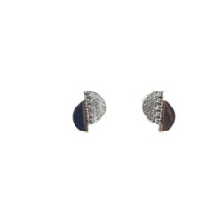 Pendientes de plata con circonitas marrones