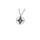 Collar de plata con circonitas marrones y verdes