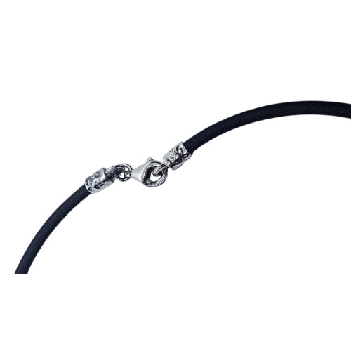 Collar de plata con circonitas marrones