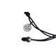 Pulsera de plata con macramé y circonita verde y marrones