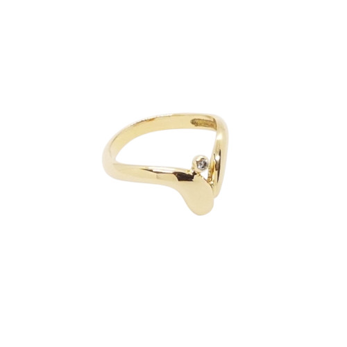 ANILLO DE ORO AMARILLO Y DIAMANTE