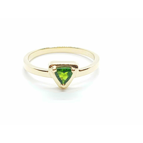 ANILLO DE ORO AMARILLO y Turmalina verde